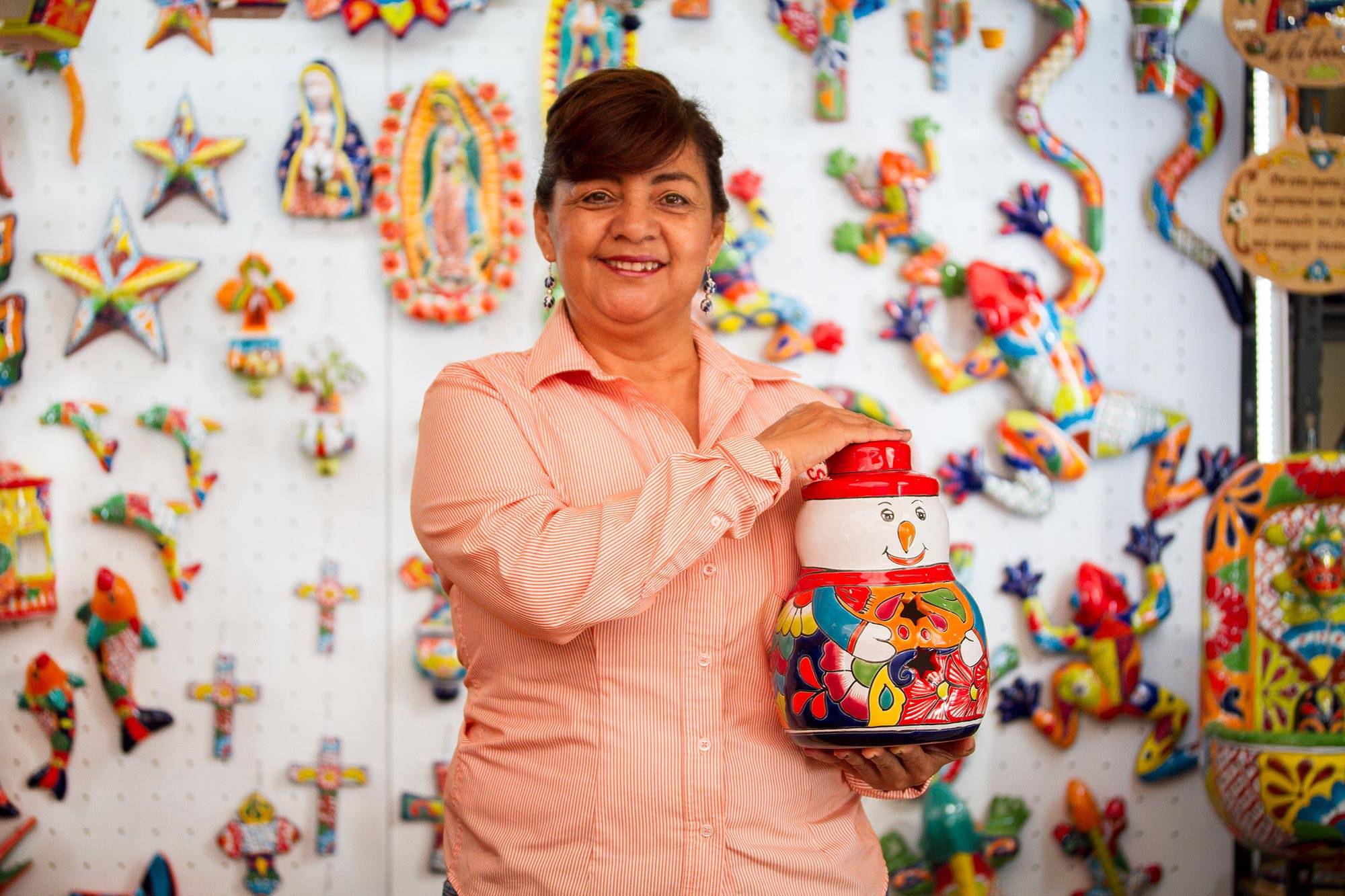 Hand-Painted Talavera-Style Ceramic Star Wall Sculpture - Talavera Star