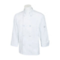 Mercer Millennia M60012WHS Unisex Chef Jacket w/ Shoulder Pocket, Small, White
