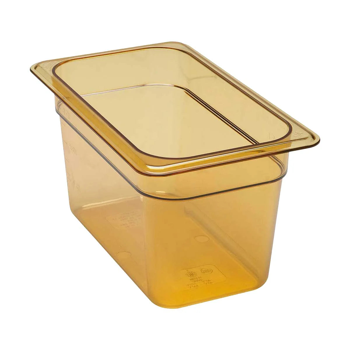 Cambro 46HP150 H-Pan 1/4 Size High Heat Food Pan, Amber, 6 Deep