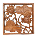 Lotus Flower Wood Relief Wall Panel - Flower Alive