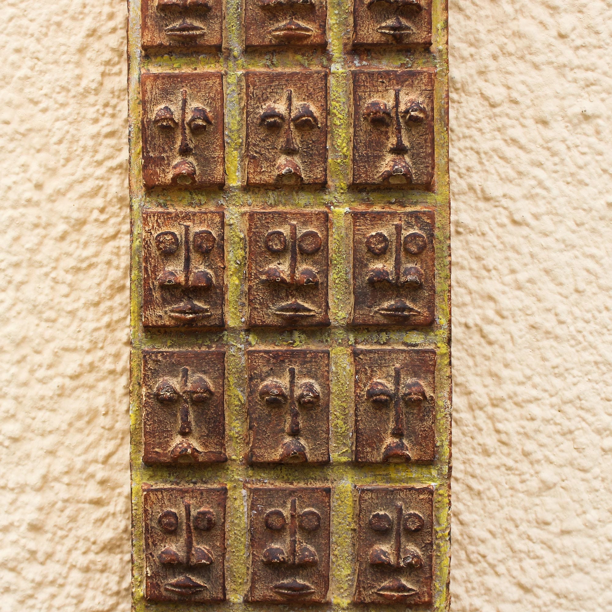 Sese Wood Wall Art - Wall of Faces
