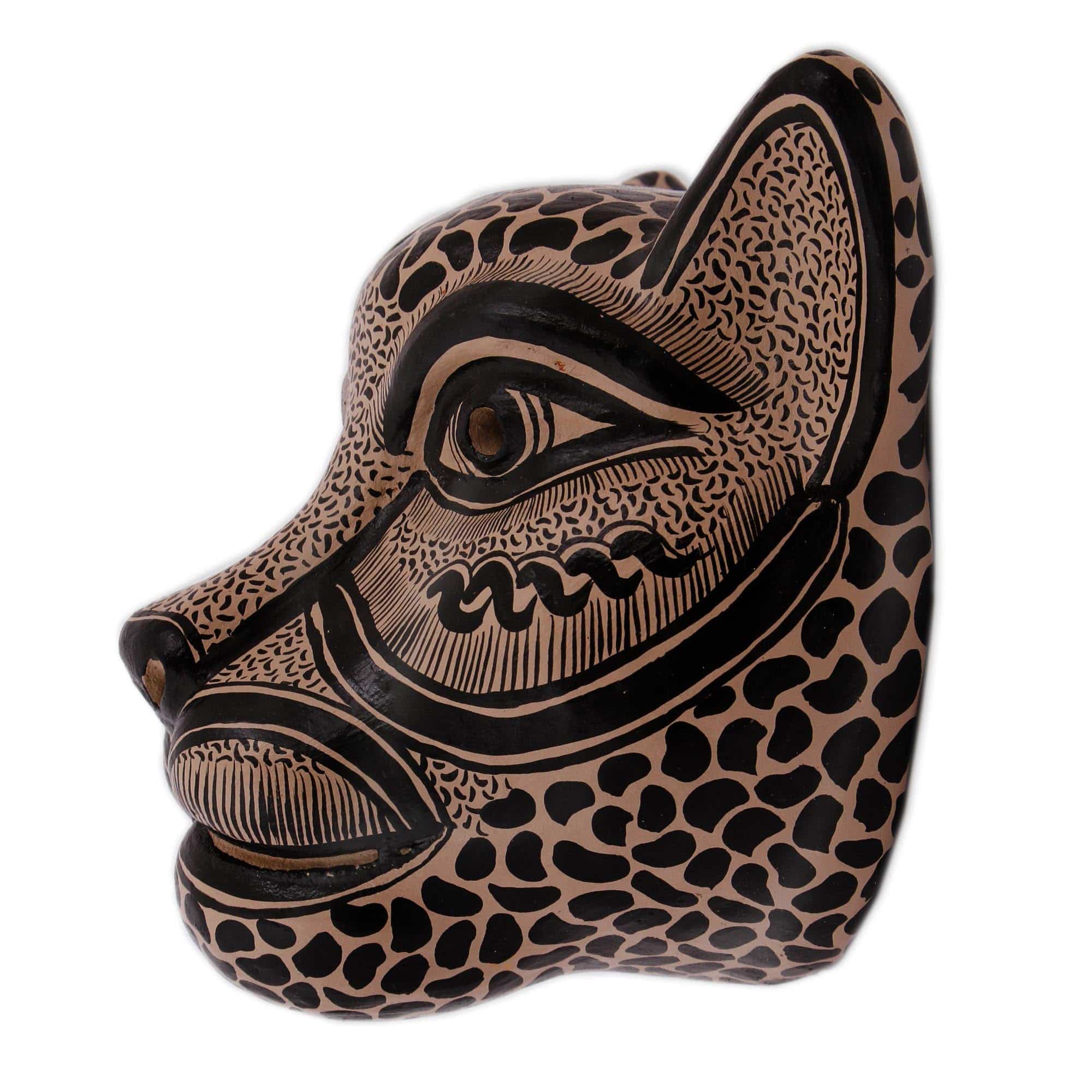 Ceramic Jaguar Mask - Jaguar Beauty