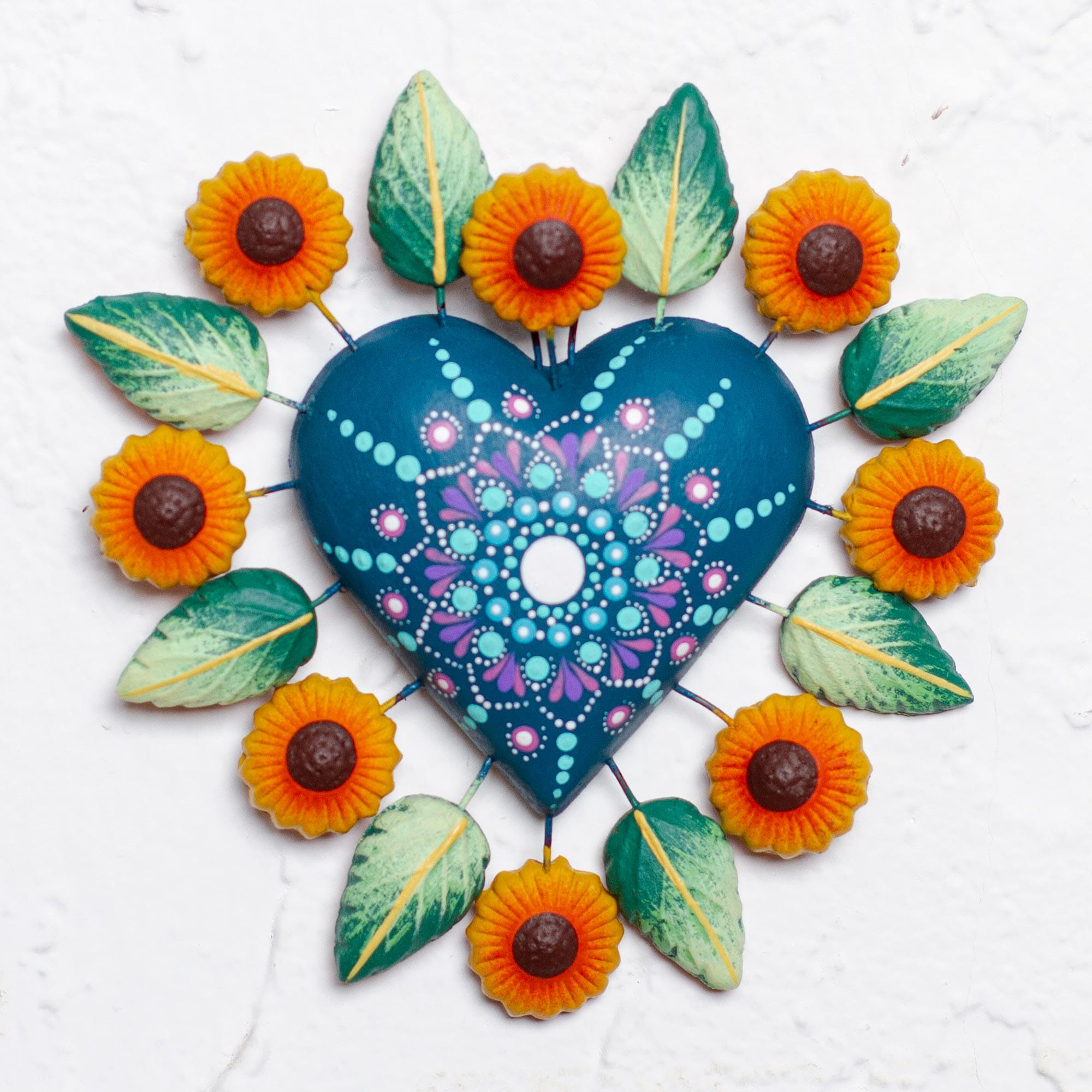 Floral Heart Wall Accent - Sunflower Love